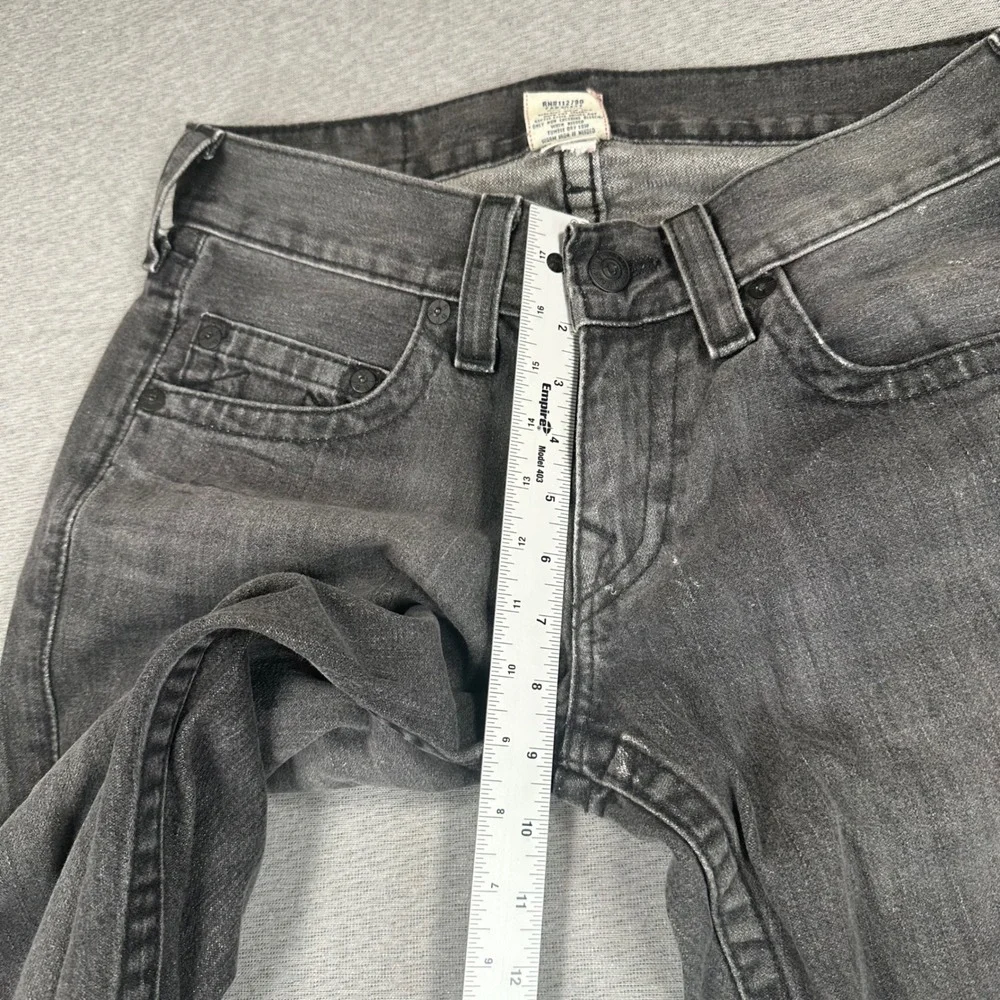 VTG True Religion Bobby Jeans Mens 30 Straight Leg Gray Faded Denim USA Made
